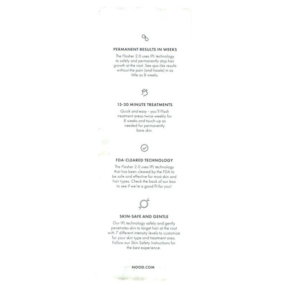 NOOD The Flasher 2.0 IPL Hair Removal Device - White - Picture 4 of 6